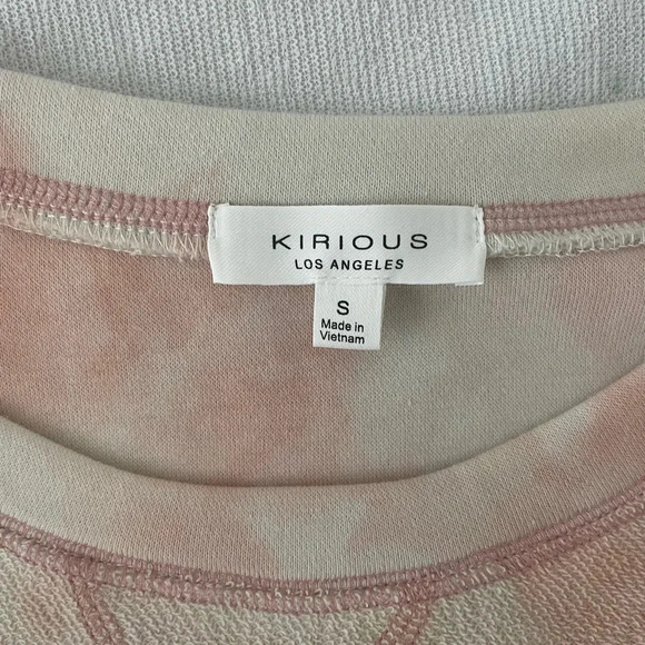Kirious Reverse Stitch Tie Dye Crew Neck Sweatshirt Coral S - Picture 3 of 5